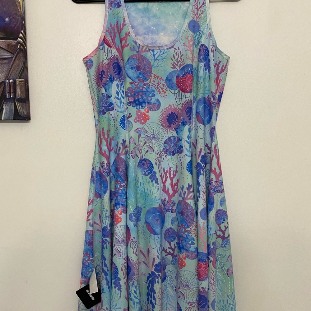Black Milk Clothing Space Tentacles Pastel vs Coral Reef Inside Out Dress Medium